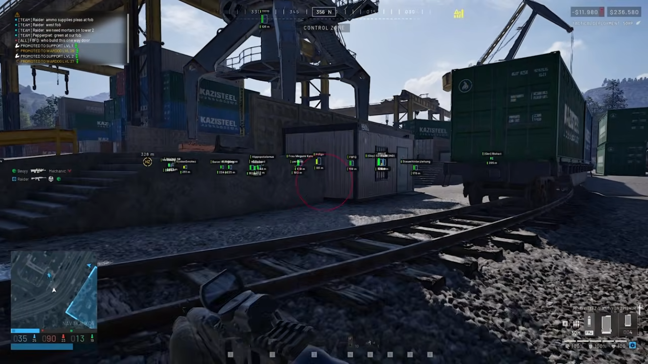 Wardogs squad holding control zone interior